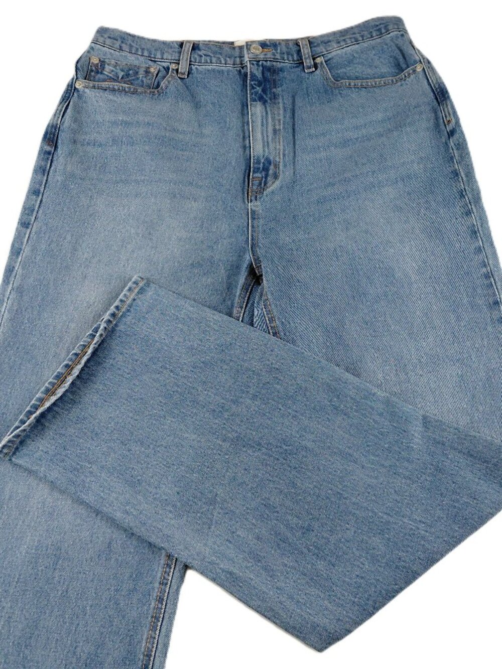 Unpublished Rae High Rise Straight Jeans Women's Sz 33x32 Wilshire Light Wash